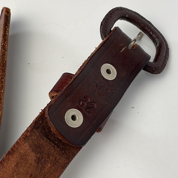 Vintage RM Hecho En Mexico Leather Belt 32” - Picture 9 of 12